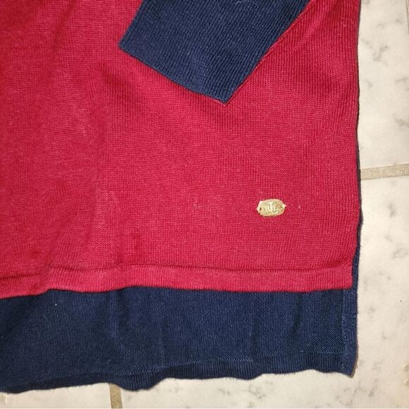 Lauren Ralph Lauren women's linen blend Red Navy Sweater sz M preppy y2k beach - Picture 7 of 9
